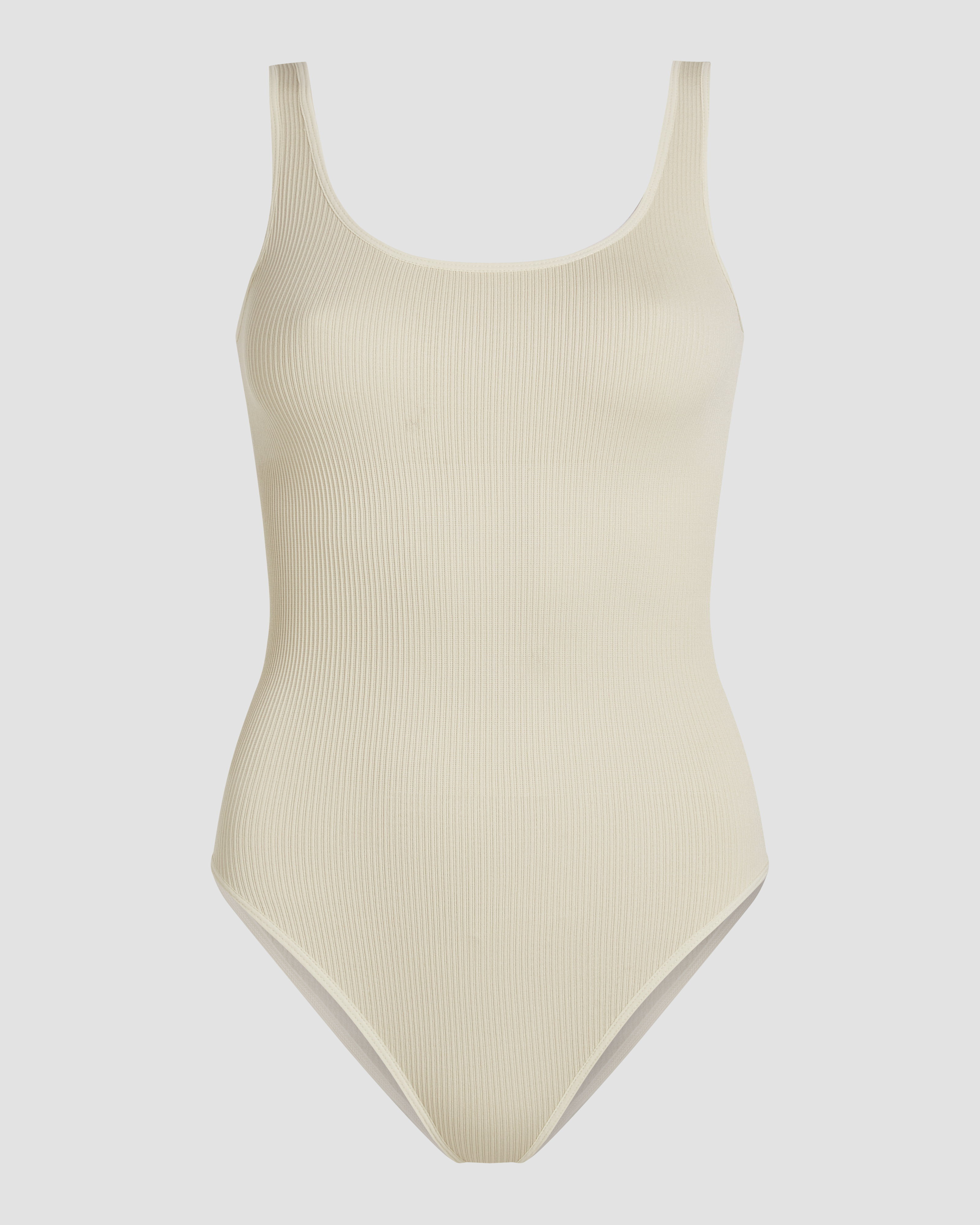 Rib body brief Beige