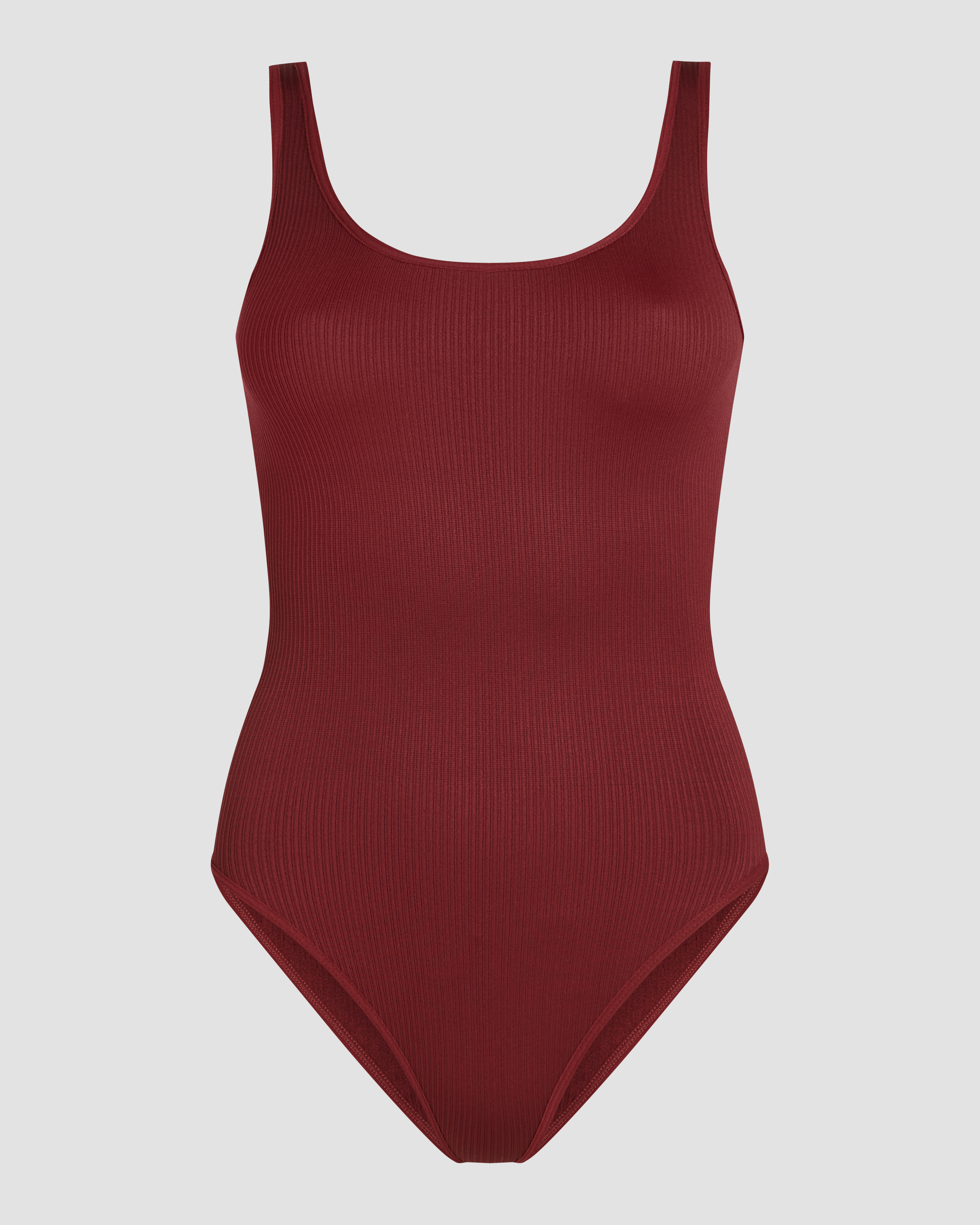 Rib body brief Bordeaux