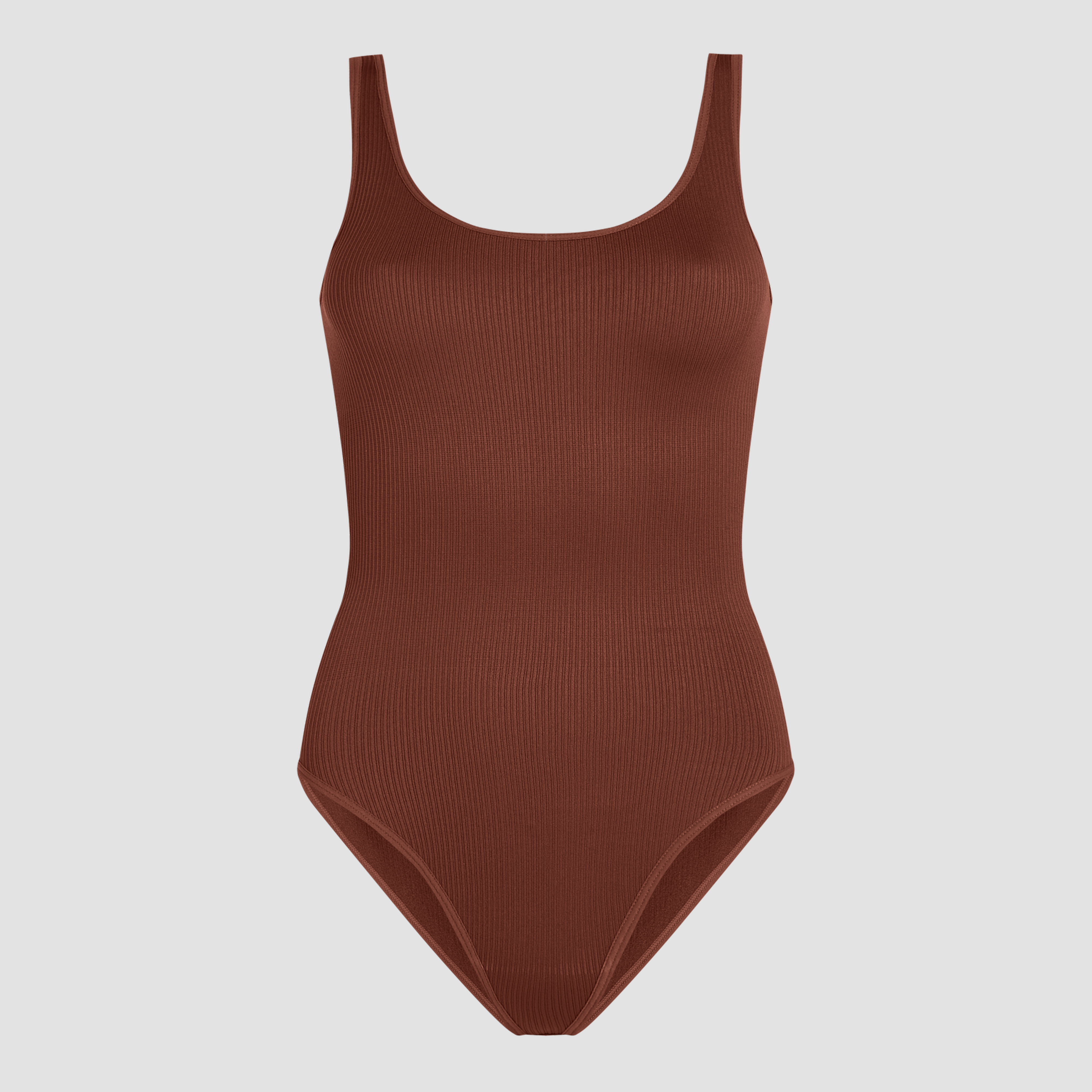 Rib body brief Brown