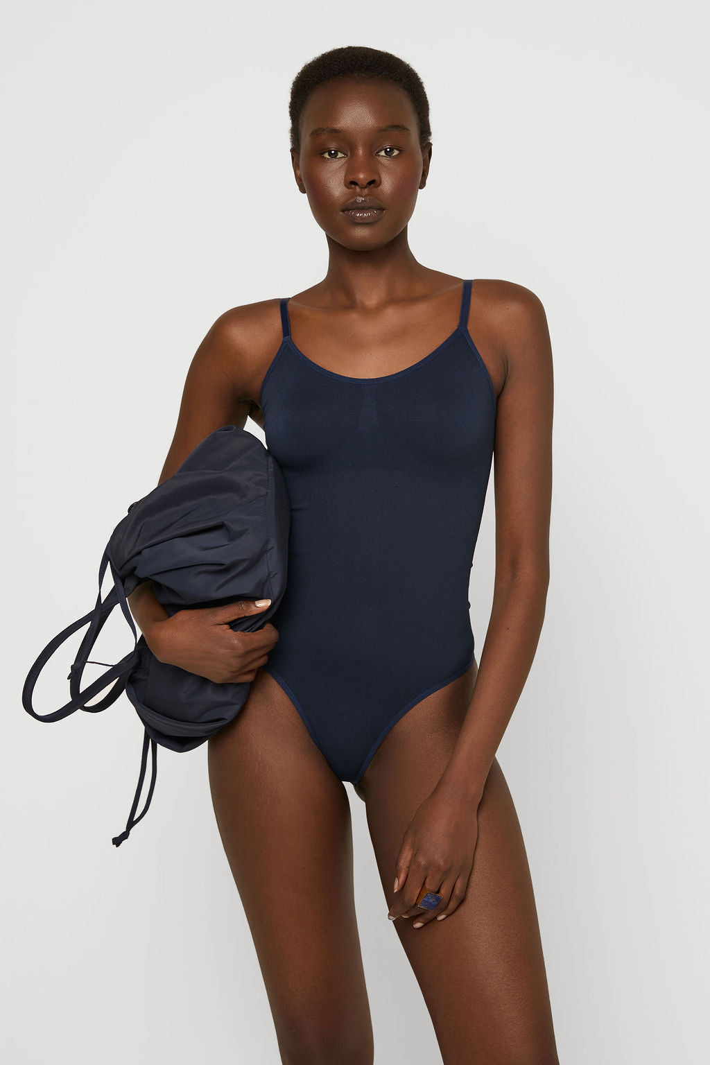 Rib body thong Dark blue